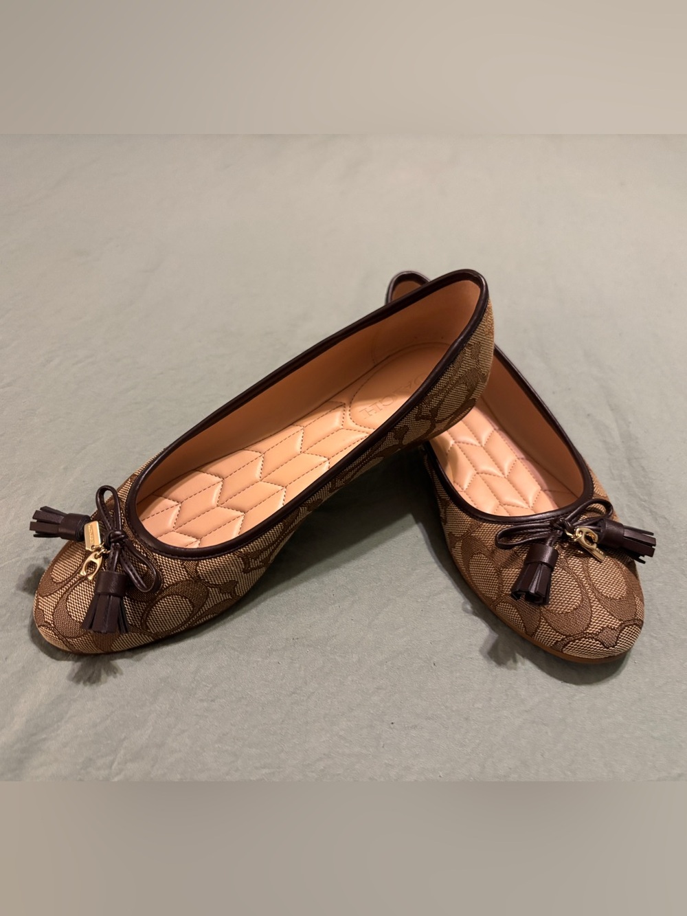 Coach Benni Signature Jacquard Ballet Flat NEVER WORN IN BOX